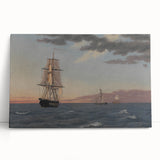 Maritime Realism Art Print - The Galathea and St. Jean by C.W. Eckersberg