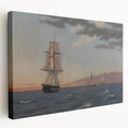 Maritime Realism Art Print - The Galathea and St. Jean by C.W. Eckersberg