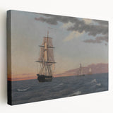 Maritime Realism Art Print - The Galathea and St. Jean by C.W. Eckersberg