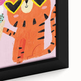 Kids Room Decor - Fun Tiger & Ice Cream Wall Art for Girls’ Spaces
