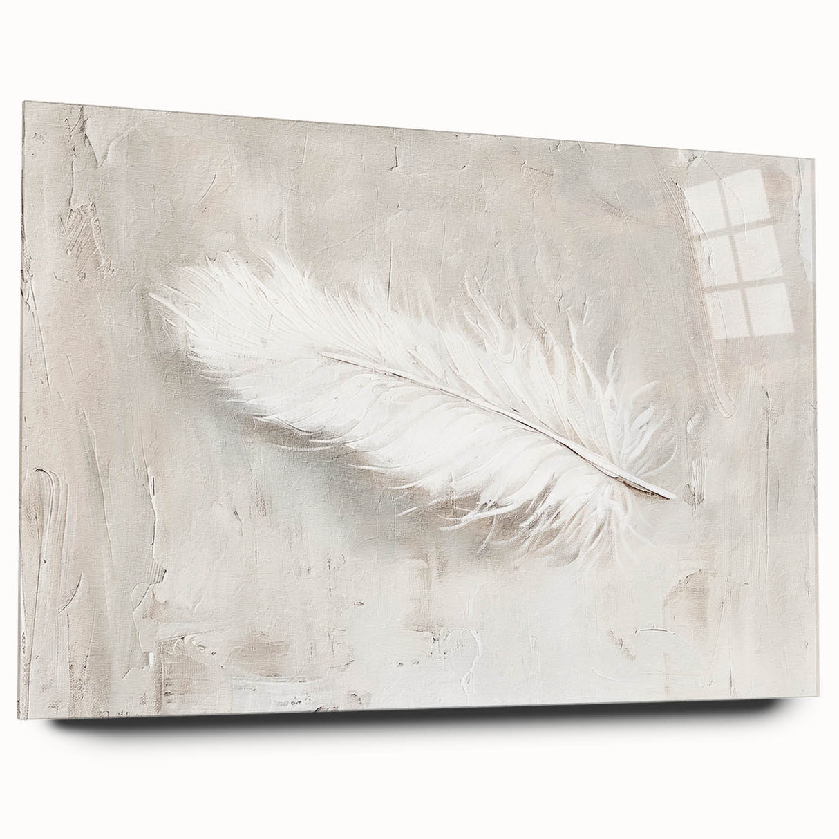 Canvas Art for Dining Area - Minimalist Feather Wall Décor