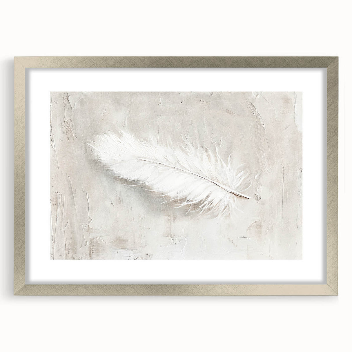 Canvas Art for Dining Area - Minimalist Feather Wall Décor
