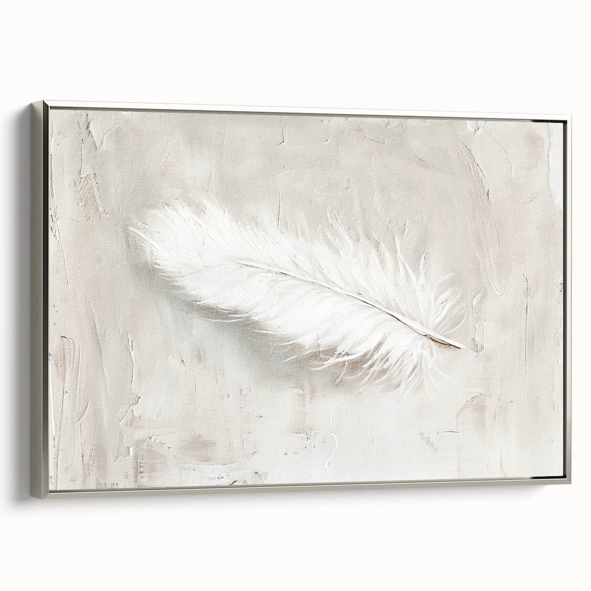 Canvas Art for Dining Area - Minimalist Feather Wall Décor