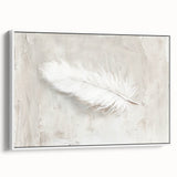 Canvas Art for Dining Area - Minimalist Feather Wall Décor