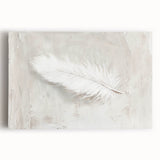 Canvas Art for Dining Area - Minimalist Feather Wall Décor