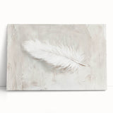 Canvas Art for Dining Area - Minimalist Feather Wall Décor