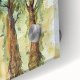 Close-up of an abstract floral acrylic glass artwork showcasing vibrant colors and intricate details, perfect for modern home decor or art collection.