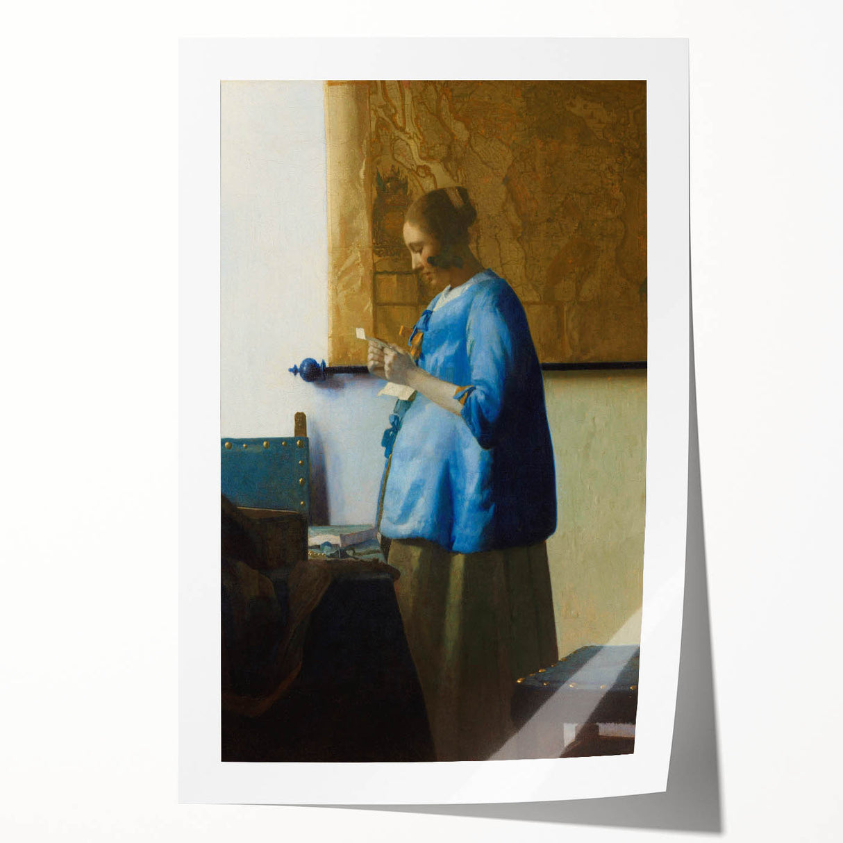Baroque Woman Reading a Letter Wall Art – Timeless Quiet Elegance