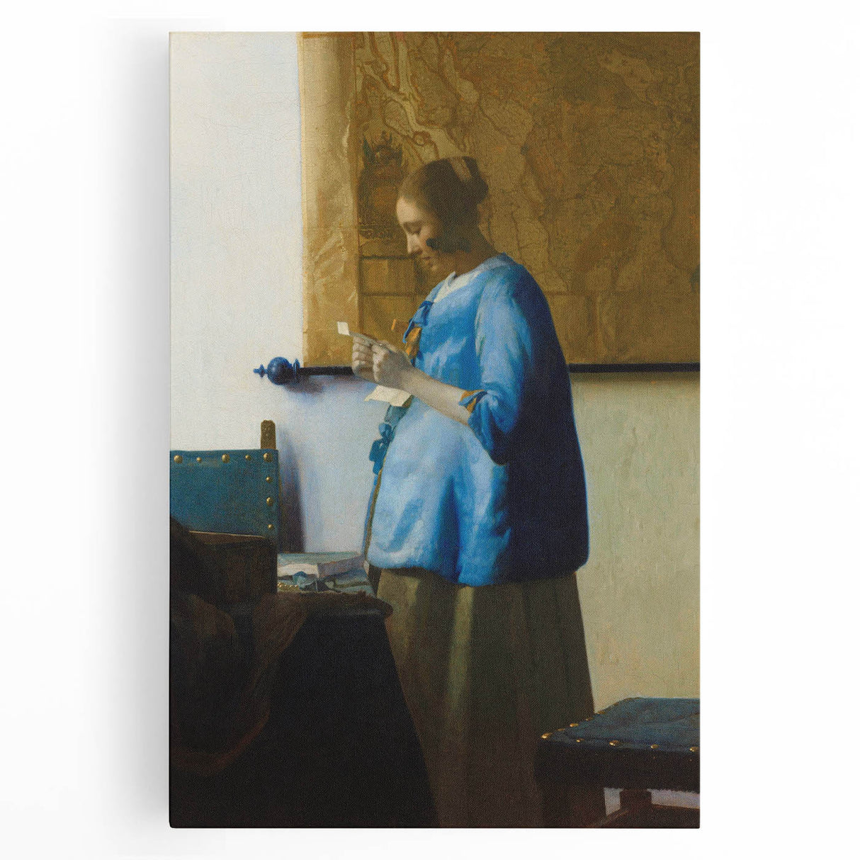 Baroque Woman Reading a Letter Wall Art – Timeless Quiet Elegance