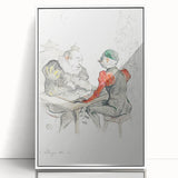 Impressionist Print - Le Bézigue by Toulouse-Lautrec Wall Art