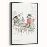 Impressionist Print - Le Bézigue by Toulouse-Lautrec Wall Art