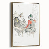 Impressionist Print - Le Bézigue by Toulouse-Lautrec Wall Art