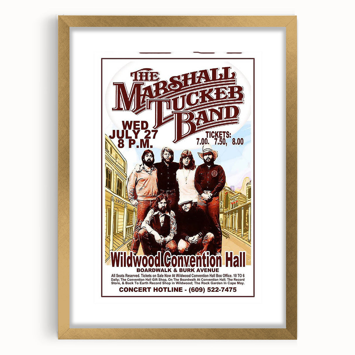 The Marshall Tucker Band Concert Poster – Vintage 1977 Tour Art