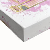 Magical Girls Room Wall Art - Pink Castle Nursery Art Print