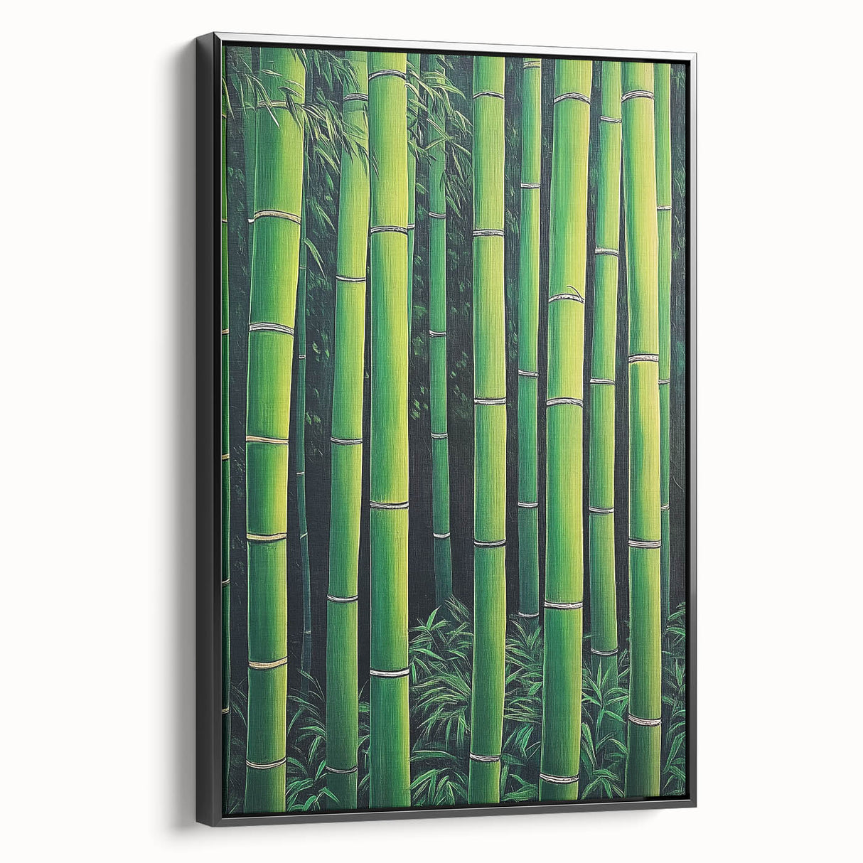 Abstract floral framed canvas displaying vibrant colors and intricate designs, showcased from a black side view, enhancing modern decor aesthetics. Perfect for stylish home interiors and art enthusiasts.