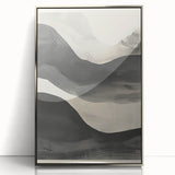 Framed abstract minimalist wall art featuring silver acrylic accents, showcasing a contemporary design ideal for modern home decor, enhancing aesthetic appeal.