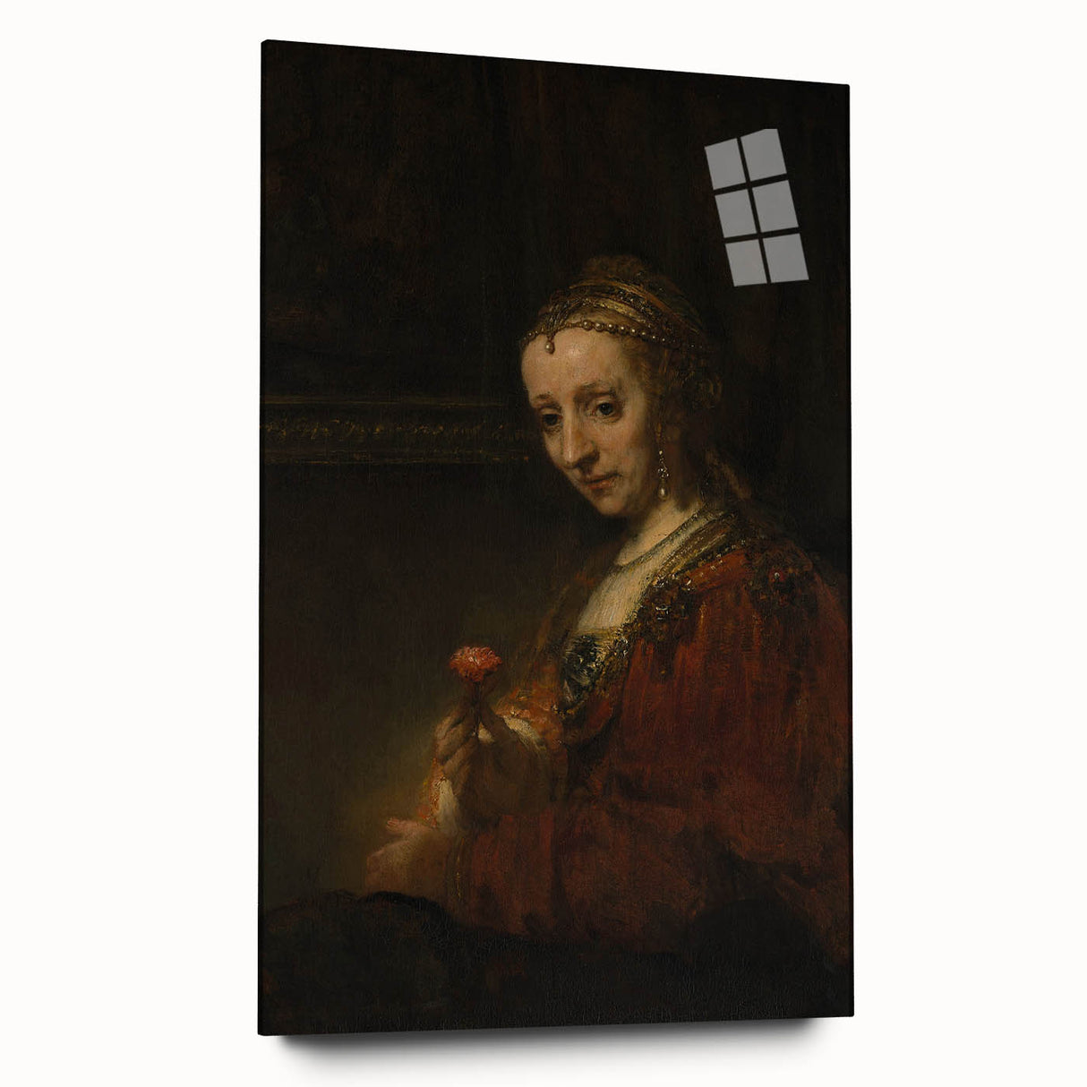 Baroque Woman with Flower Wall Art – Timeless Elegance