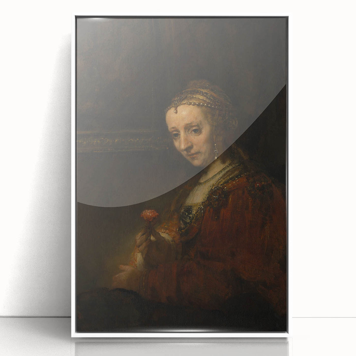 Baroque Woman with Flower Wall Art – Timeless Elegance