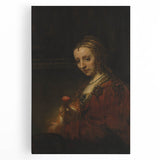 Baroque Woman with Flower Wall Art – Timeless Elegance