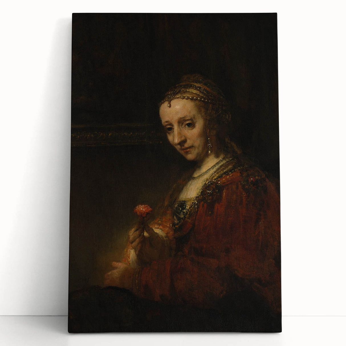 Baroque Woman with Flower Wall Art – Timeless Elegance