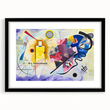 Dynamic Abstract Modern Wall Art - "Yellow-Red-Blue" by Kandinsky