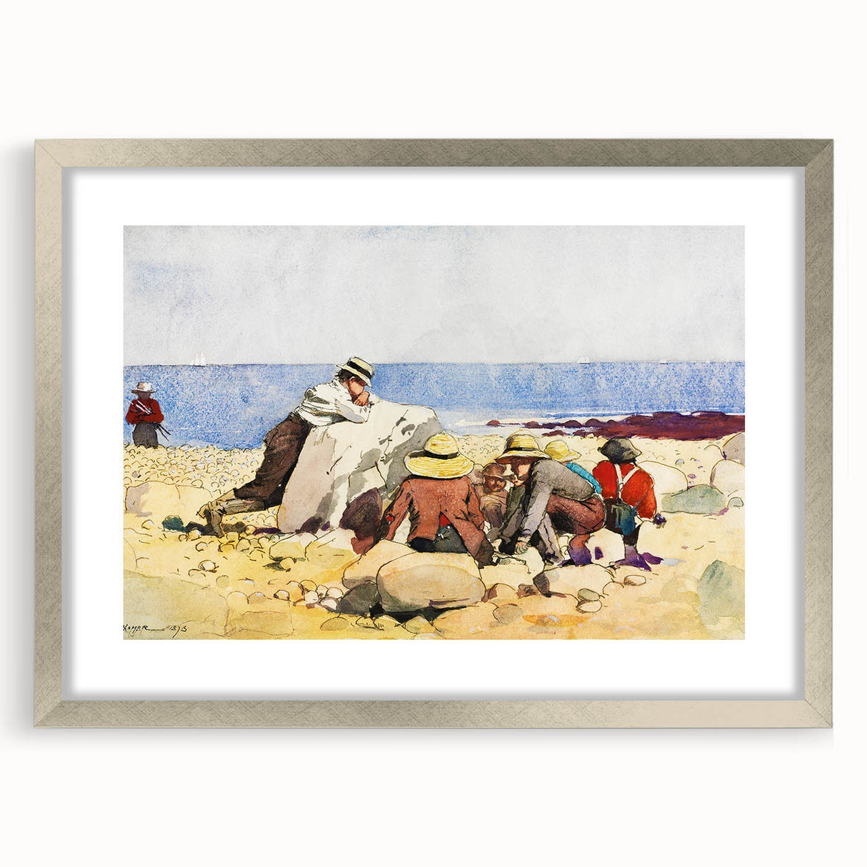 Beach Scene Art Print - A Clam Bake by Winslow Homer - Coastal Realism
