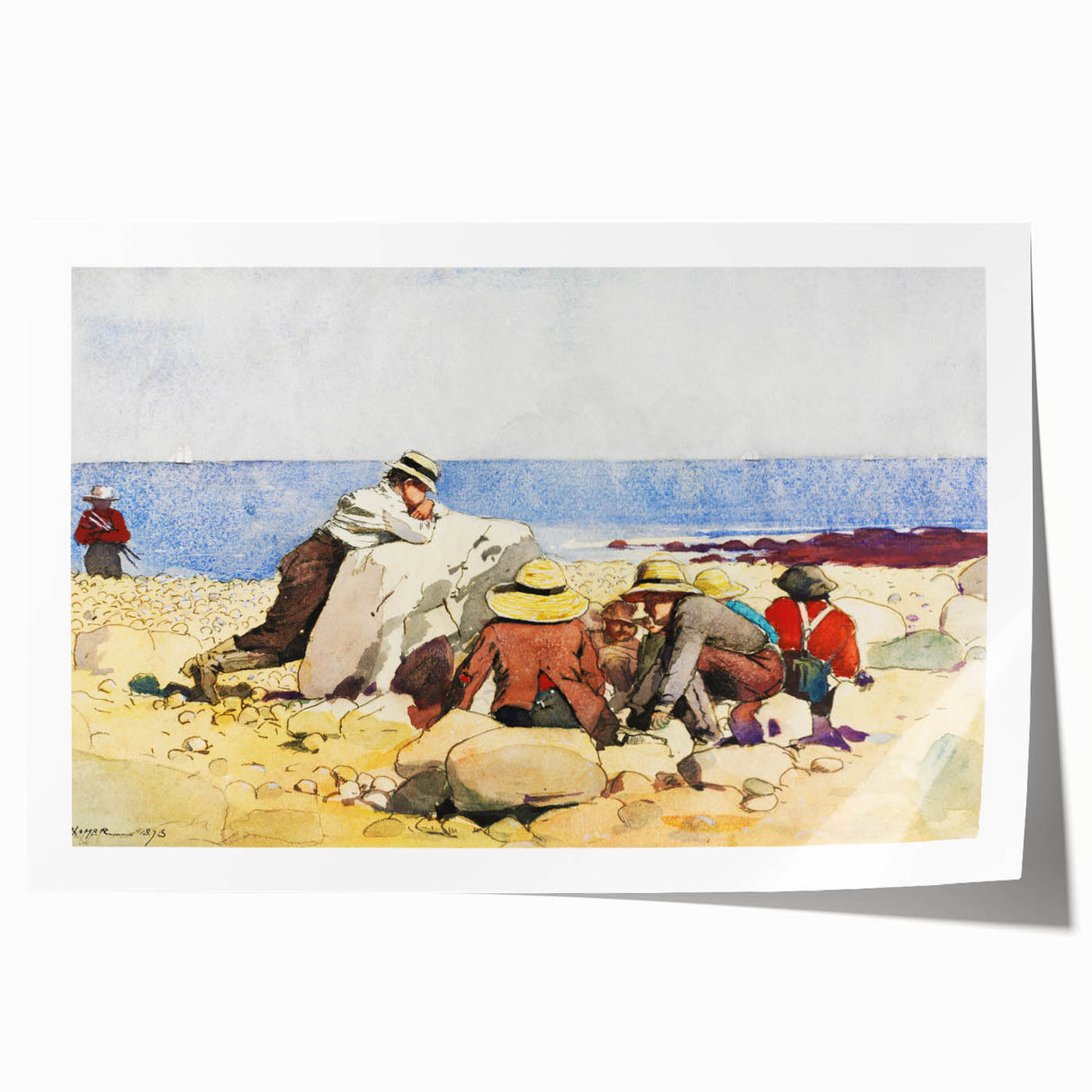 Beach Scene Art Print - A Clam Bake by Winslow Homer - Coastal Realism