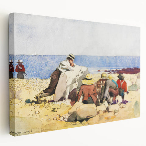 Beach Scene Art Print - A Clam Bake by Winslow Homer - Coastal Realism
