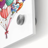 Colorful Heart Balloon Wall Art - Kids Room and Nursery Print