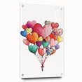 Colorful Heart Balloon Wall Art - Kids Room and Nursery Print