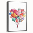 Colorful Heart Balloon Wall Art - Kids Room and Nursery Print