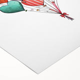 Colorful Heart Balloon Wall Art - Kids Room and Nursery Print