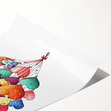 Colorful Heart Balloon Wall Art - Kids Room and Nursery Print