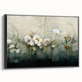 Elegant Floral Living Room Wall Art - Modern Abstract Canvas Print
