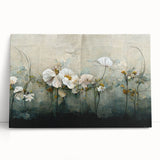 Elegant Floral Living Room Wall Art - Modern Abstract Canvas Print