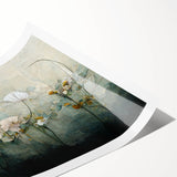 Elegant Floral Living Room Wall Art - Modern Abstract Canvas Print