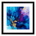 Luxury Abstract Wall Art – Royal Blue, Violet & Gold Canvas Print