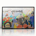 Playful Chaos: Modern Wall Art Featuring Keystone Cops and Colorful Drama