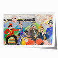 Playful Chaos: Modern Wall Art Featuring Keystone Cops and Colorful Drama
