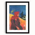 Vivid Realism Art Print - Village Girl in Red by Zolo Palugyay - Colorful Portrait