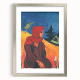 Vivid Realism Art Print - Village Girl in Red by Zolo Palugyay - Colorful Portrait