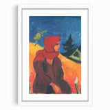 Vivid Realism Art Print - Village Girl in Red by Zolo Palugyay - Colorful Portrait