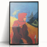 Vivid Realism Art Print - Village Girl in Red by Zolo Palugyay - Colorful Portrait