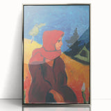 Vivid Realism Art Print - Village Girl in Red by Zolo Palugyay - Colorful Portrait