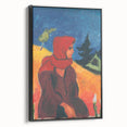 Vivid Realism Art Print - Village Girl in Red by Zolo Palugyay - Colorful Portrait