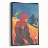 Vivid Realism Art Print - Village Girl in Red by Zolo Palugyay - Colorful Portrait