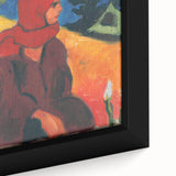 Vivid Realism Art Print - Village Girl in Red by Zolo Palugyay - Colorful Portrait