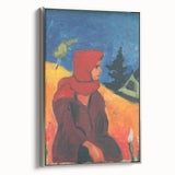Vivid Realism Art Print - Village Girl in Red by Zolo Palugyay - Colorful Portrait