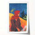 Vivid Realism Art Print - Village Girl in Red by Zolo Palugyay - Colorful Portrait