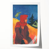 Vivid Realism Art Print - Village Girl in Red by Zolo Palugyay - Colorful Portrait